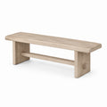 Rustikale Holzbank Natur, 120 × 35 × 45 cm, mit Querstrebe