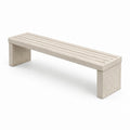 Natursteinbank 150 × 40 × 45 cm Beige mit gerillter Sitzfläche